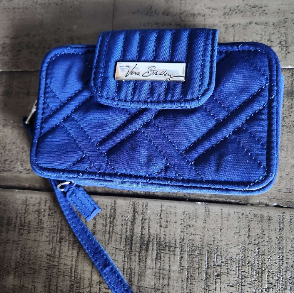 Vera Bradley Quilted Blue Wristlet